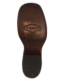 Womens Brown Chelsea Cowboy Boots Solid Leather - Square Toe