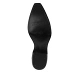 Mens #180 Black Gray Cowboy Boots Python Snake Print - Snip Toe