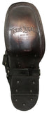 Womens Western Boots Black Leather Rodeo Fashion Riding Removable Straps Square