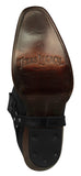 Womens Jane Black Western Boots Leather Removable Strap - Snip Toe