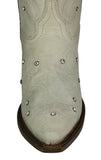 Womens 'I Do' Off White Wedding Boots Leather - Snip Toe
