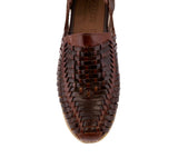 Mens 196 Brown Leather Mexican Huarache Sandals Closed Toe