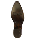 Mens Brown Ostrich Leg Foot Print Leather Cowboy Boots J Toe