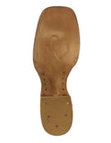 Mens #130N Rustic Sand Alligator Tail Print Leather Cowboy Boots - Square Toe