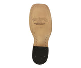 Mens Brown Cowboy Boots Pirarucu Fish Print - Square Toe