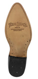 Mens Blue Cowboy Boots Ostrich Quill Print Leather - J Toe