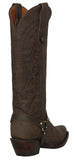 Womens Jane Brown Tall Western Boots Leather Removable Strap - Snip Toe