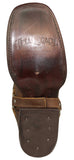 Womens Ida Light Brown Western Boots Leather Removable Straps - Square Toe