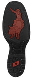 Mens #305 Black Western Boots Leather Rubber Soles - Square Toe