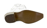 Womens "I Do' White Wedding Boots Leather - Snip Toe