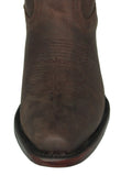 Womens Jane Brown Tall Western Boots Leather Removable Strap - Snip Toe