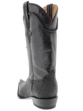 Men's Black Genuine Stingray Single Stone Leather Cowboy Boots 3X Toe