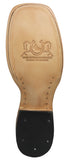 Mens #110N Black Cowboy Boots Crocodile Back Print - Square Toe