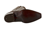 Womens Marfil Brown Wedding Cowboy Boots Rhinestones - Snip Toe
