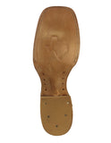 Mens #130N Sand Alligator Tail Print Leather Cowboy Boots - Square Toe