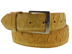 Buttercup Western Cowboy Belt Anteater Print Leather - Silver Buckle