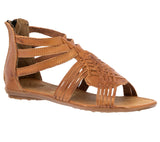 Womens Authentic Leather Sandals Light Brown - #235