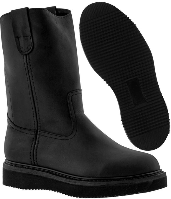 Mens 700RA Black 2 Durable Leather Construction Work Boots Pull On