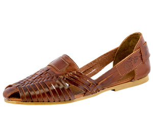 Womens Authentic Huaraches Real Leather Sandals Cognac - #110