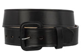 Black Western Wear Cowboy Belt Solid Leather - Removable Buckle