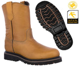 Mens 700TR Light Brown Durable Leather Construction Work Boots
