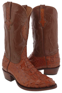 Chedron Leather Cowboy Boots Real Crocodile Tail Skin J Toe