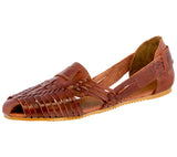 Womens Handmade Authentic Mexican Leather Sandals Cognac Brown - #T110