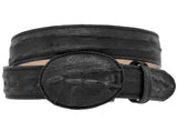 Kids Black Western Cowboy Belt Alligator Print Leather - Removable Buckle