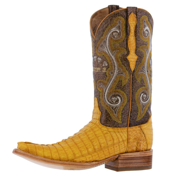 Mens Buttercup Crocodile Tail Skin Cowboy Boots - 3X Toe