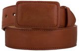 Cognac Western Cowboy Belt Classic Solid Leather - Rodeo Buckle