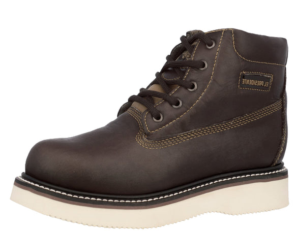 Mens 600RA Brown Work Boots Slip Resistant - Soft Toe