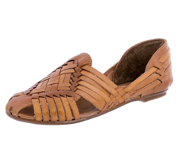 Womens 106F Light Brown Authentic Huaraches Real Leather Sandals