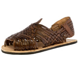 Mens Light Brown Authentic Mexican Huarache Leather Sandals Open Toe - Pachuco