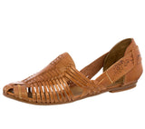 Womens Authentic Huaraches Real Leather Sandals Light Brown - #109