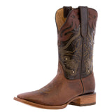 Mens Cheyenne Chedron Leather Cowboy Boots - Square Toe