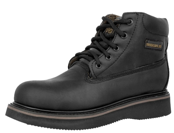 Mens 600RA Black Work Boots Slip Resistant - Soft Toe