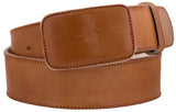 Honey Brown Western Cowboy Belt Classic Solid Leather - Rodeo Buckle