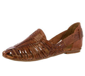 Womens Authentic Huaraches Real Leather Sandals Cognac - #109