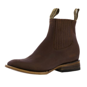 Mens Frances Chedron Chelsea Leather Boots - Square Toe