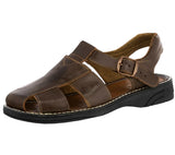Mens Authentic Mexican Huaraches Closed Toe Fisherman Sandals Brown Real Leather