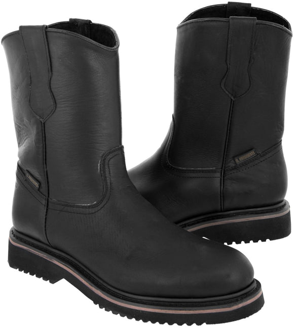 Mens 700HU Black Leather Construction Work Boots