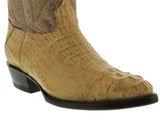 Genuine Crocodile Boots Real Hornback J Toe Sand - EP1