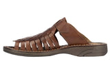 Men's Open Toe Mexican Huaraches Brown Slip On Sandals Handmade 452