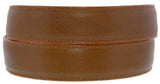 Honey Brown Western Cowboy Belt Solid Grain Leather - Silver Buckle
