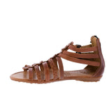 Womens Authentic Huaraches Real Leather Sandals Flowers Cognac - #224