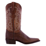 Mens Brown Teju Lizard Print Leather Cowboy Boots J Toe