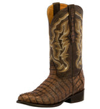 Mens Brown Crocodile Tail Skin Cowboy Boots - J Toe