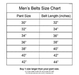 Men's Black Stingray Print Leather Cowboy Belt Platinum Links