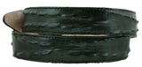 Green Western Belt Crocodile Tail Print Leather - Rodeo Buckle