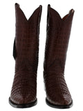 Mens Brown Full Crocodile Belly Print Leather Cowboy Boots J Toe - #120F